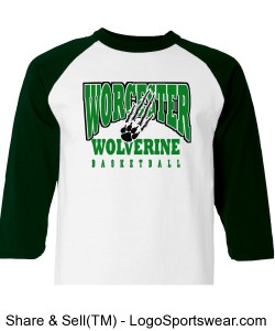 WCS Unisex Basketball Raglan T-Shirt Design Zoom